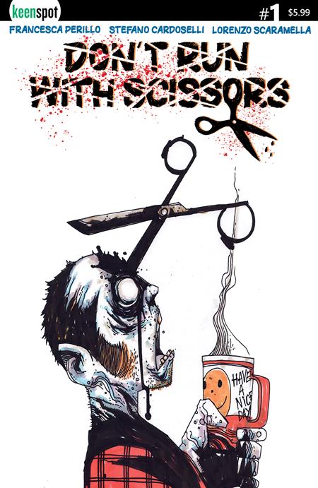 DONT RUN WITH SCISSORS #1 CVR B STEFANO CARDOSELLI COFFEE VAR In-Store: 4/23/2025 (Copy)