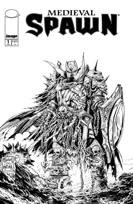 MEDIEVAL SPAWN #1 (OF 4) CVR B TODD MCFARLANE & FRANCESCO MATTINA B&W VAR (EST.SHIP: END OF APRIL)