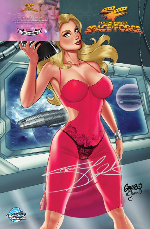 STORMY DANIELS: SPACE FORCE #1 - GREGBO GALACTIC - CLOTHED (LTD 500) (EST.SHIP: 9/10/2024)