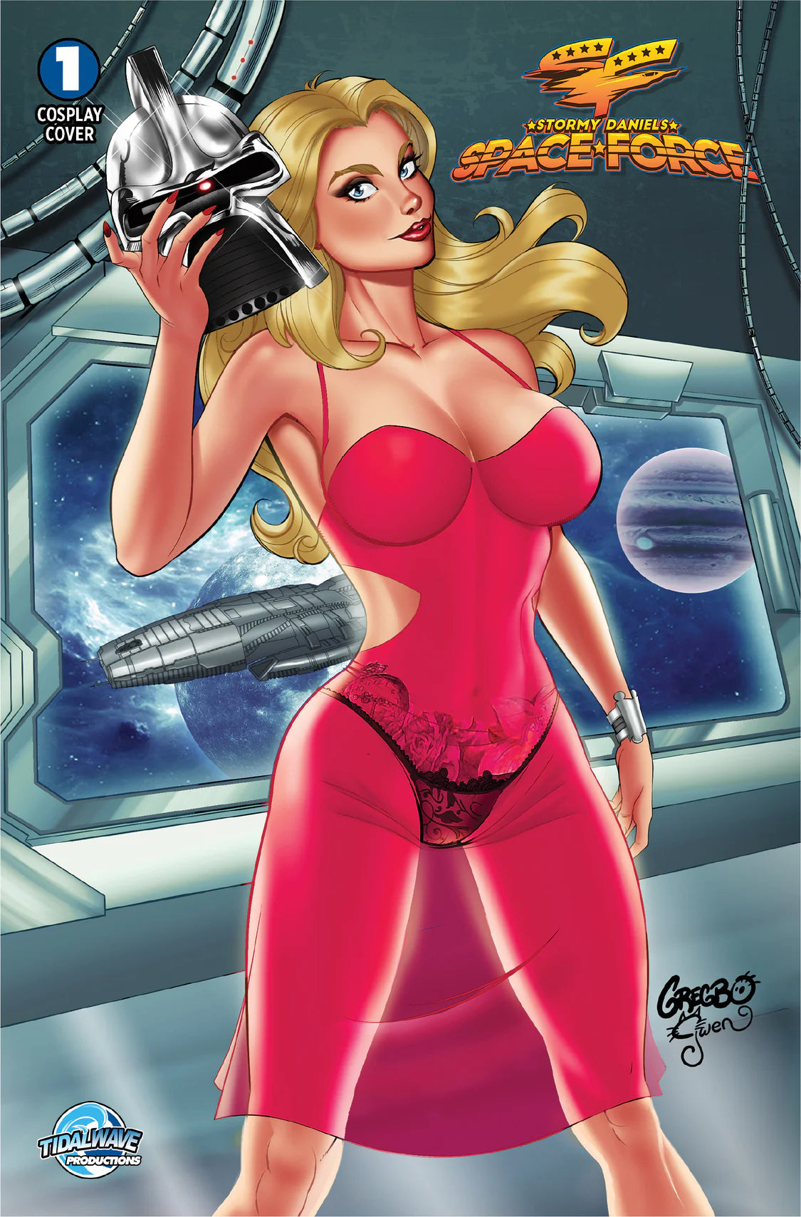 STORMY DANIELS: SPACE FORCE #1 - GREGBO GALACTIC - CLOTHED (LTD 500) (EST.SHIP: 9/10/2024)