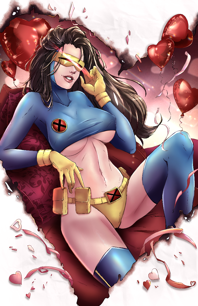 PRINT 11x17 - VALENTINE X-GIRL by ALAIN NIP - CLOTHED (BAGGED/BOARDED)