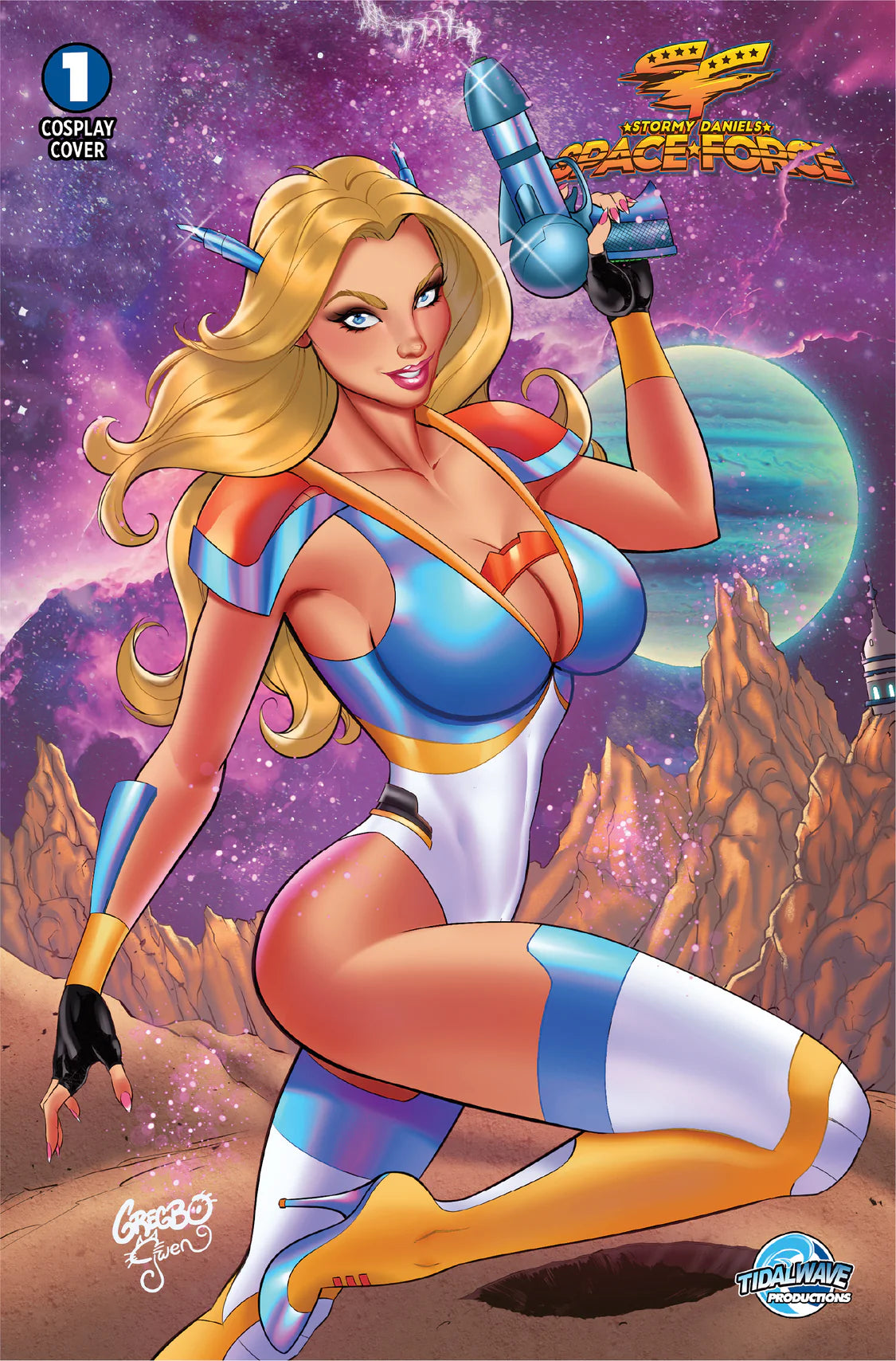 STORMY DANIELS: SPACE FORCE #1 - GREGBO MAIN - CLOTHED (LTD 500) (EST.SHIP: 9/10/2024)