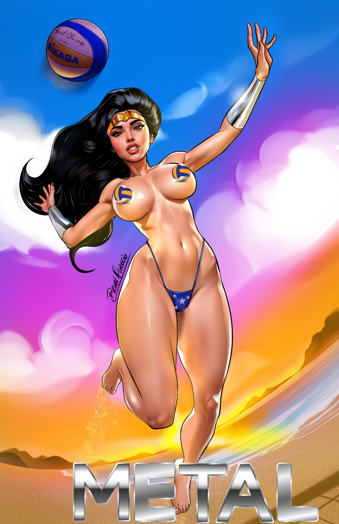 POWER HOUR #2 -  VOLLEY GIRL by BRIAN MIROGLIO - METAL TOPLESS - LTD 10 (EST.SHIP: 9/27/2024)