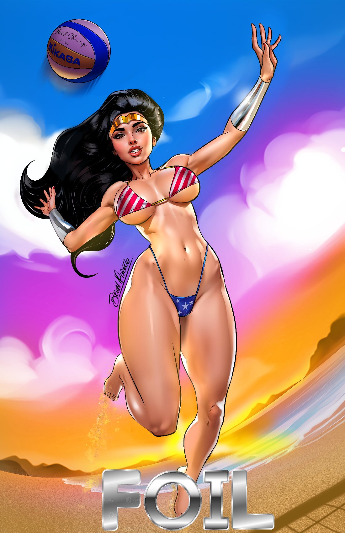 POWER HOUR #2 -  VOLLEY GIRL by BRIAN MIROGLIO - FOIL BIKINI - LTD 10 (EST.SHIP: 9/27/2024)