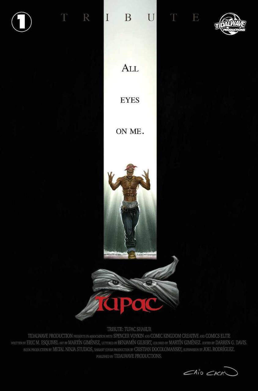 TRIBUTE : TUPAC SHAKUR #1 (WICKED CROW HOMAGE) By CAIO CACAU - TRADE DRESS (LTD 600) (EST.SHIP: 8/15/2024)